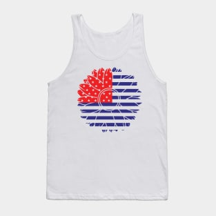 4th Of July Sunflower America USA Tank Top